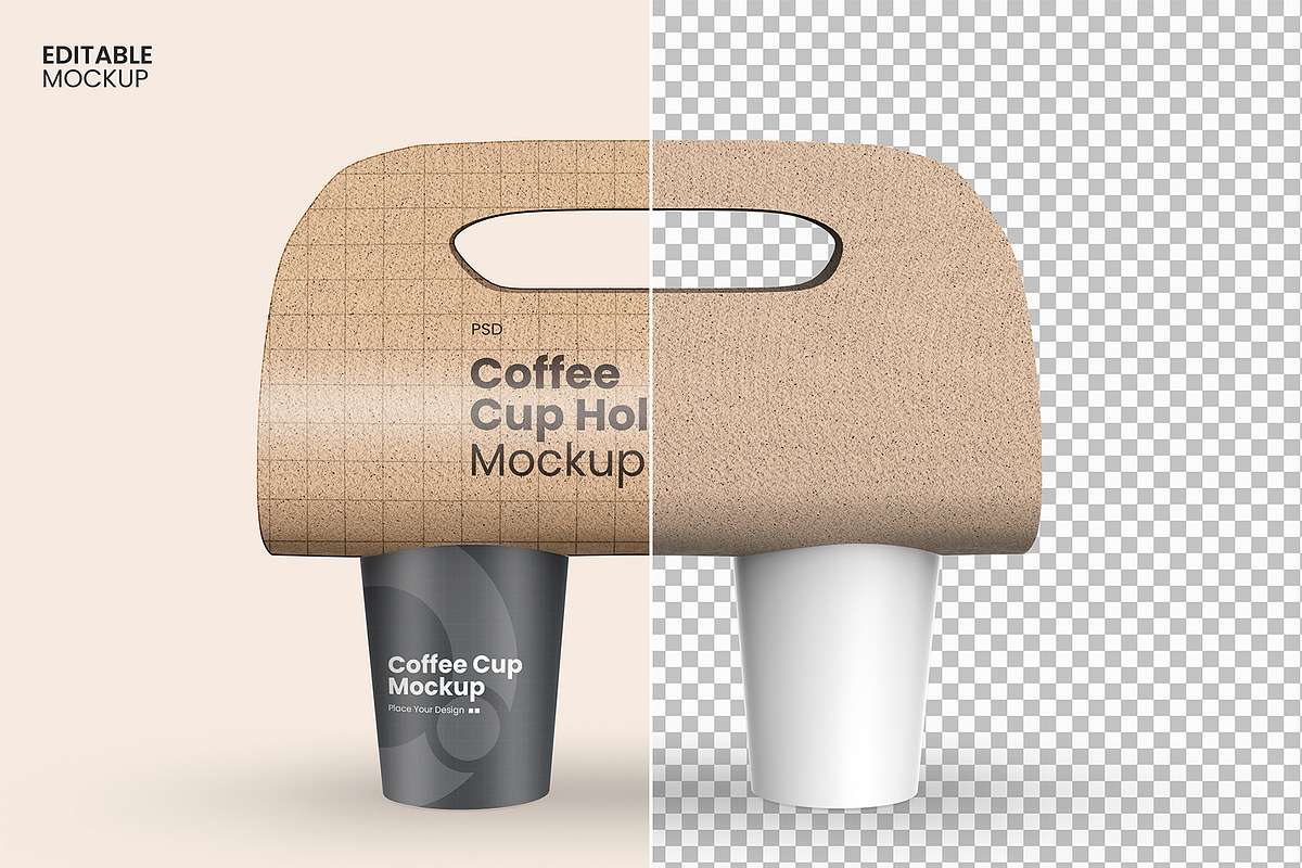 Coffee Cups Holder Mockup, a Product Mockup by graphypix (Photo 2 of 4)