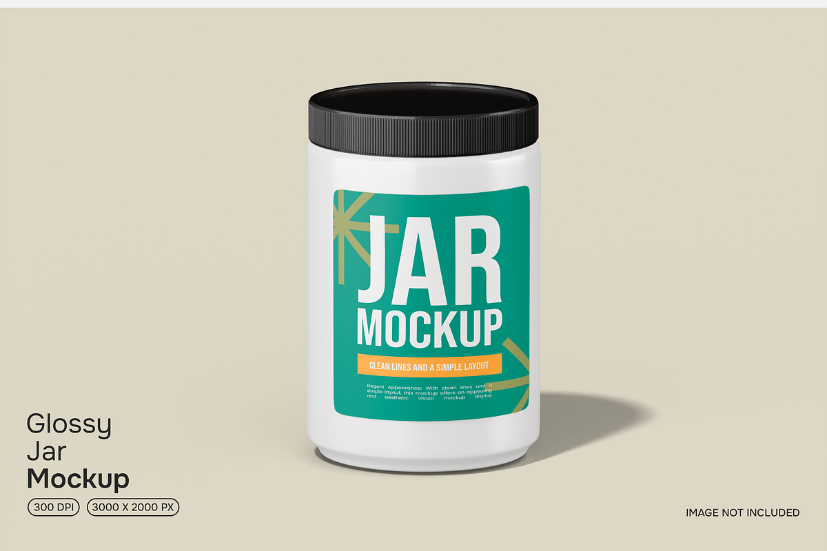 Jar Mockup, a Cups & Container Mockup by Permadi Creative