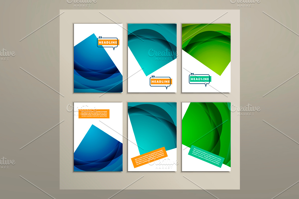 Set abstract bright colors, a Brochure Template by Haisonok (Photo 3 of 4)