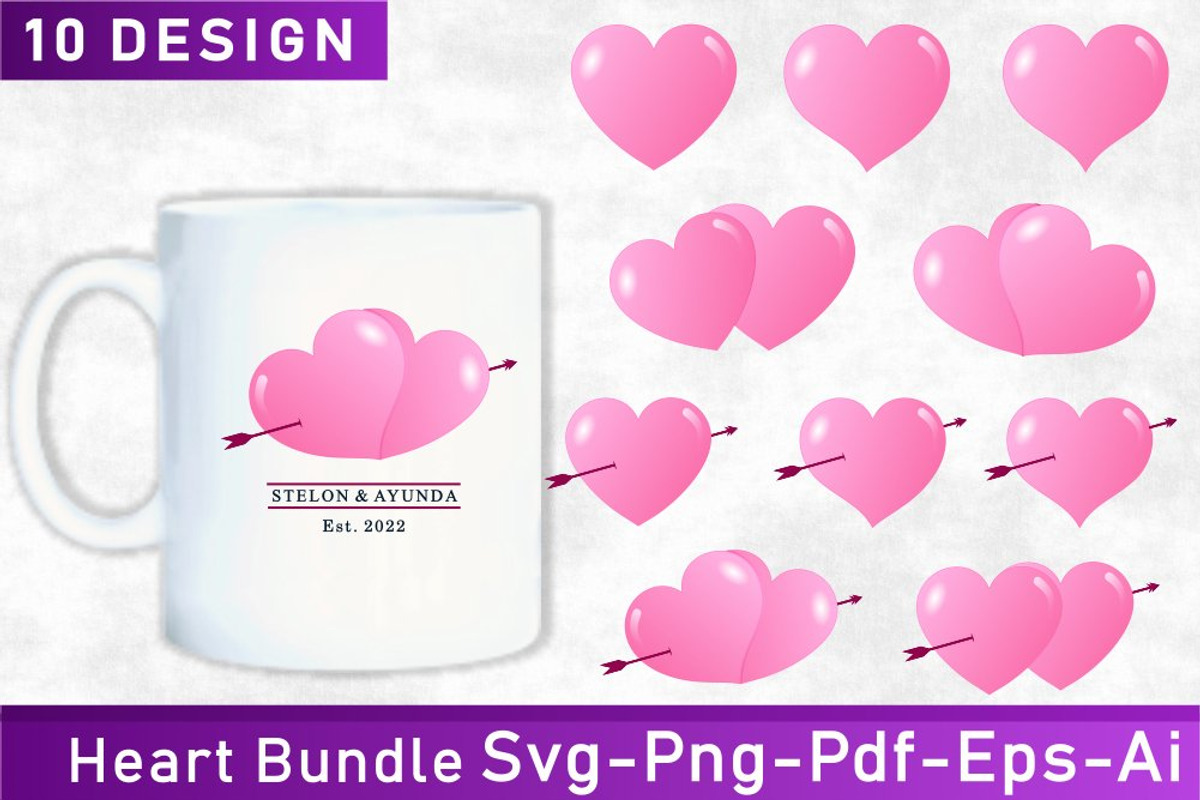 Valentines Day SVG Bundle 500 Design, an Object Graphic by D2PUTRI (Photo 11 of 31)