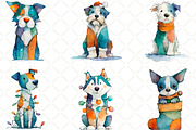 Whimsical Christmas Dog Clipart, an Illustration by Black Bird Studio (Thumbnail 5 of 6)