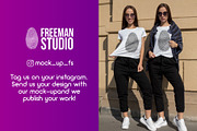 Twins T-Shirt Mock-Up 2018 #27, a Shirt Mockup by Freeman Studio (Thumbnail 22 of 23)