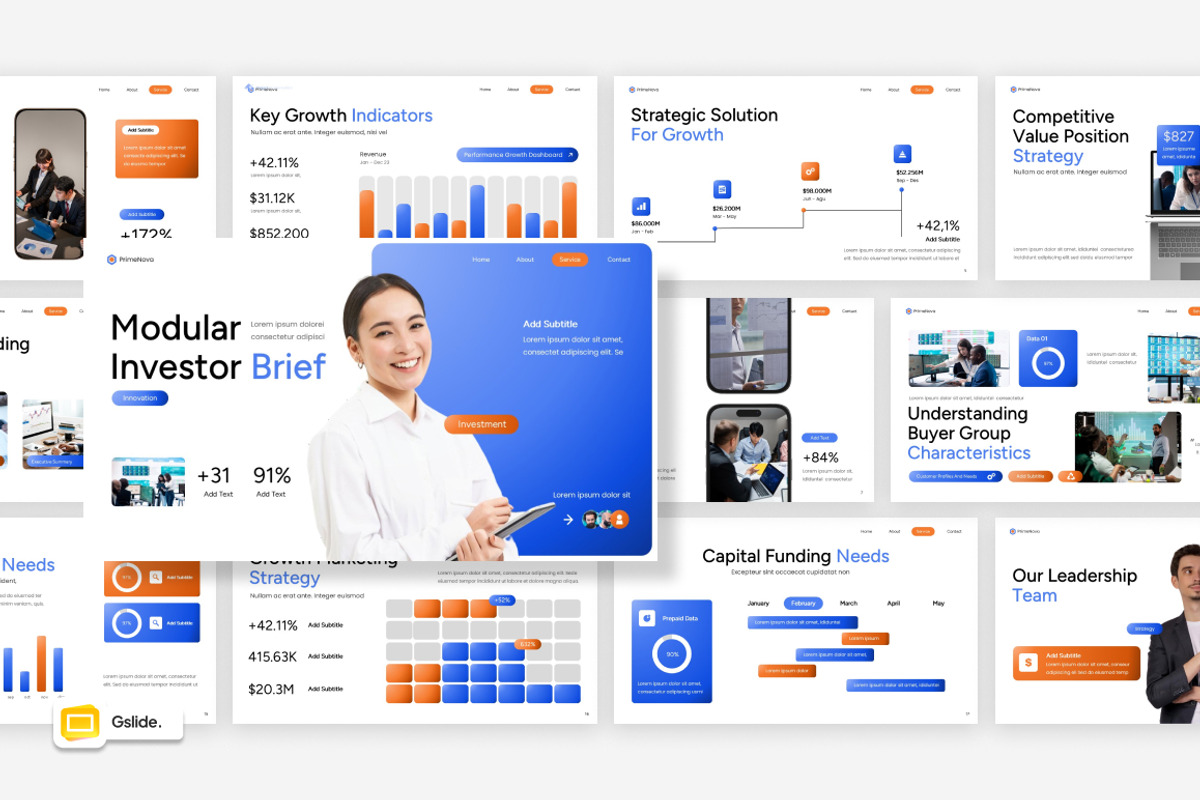 Modular Investor Brief Google Slides, a Presentation Template by Loin Studio (Photo 1 of 4)
