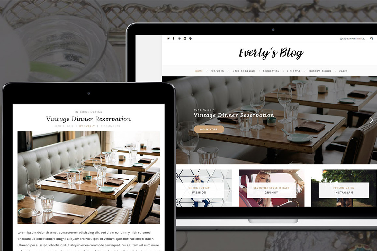 Everly - WordPress Blog Theme, a WordPress Template by PremiumCoding (Photo 2 of 3)
