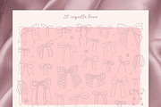 Сoquette patterns & bows, a Pattern Graphic by Cute vector (Thumbnail 2 of 7)