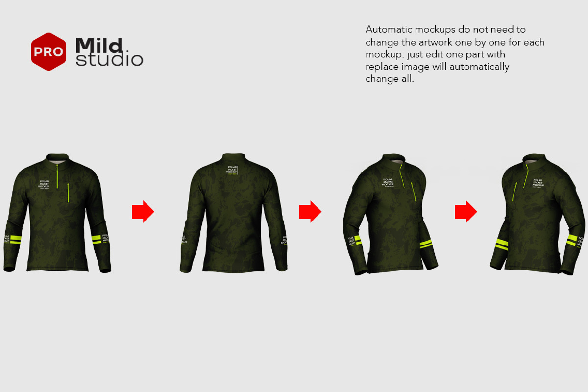 Men's Polar Jacket, a Hoody Mockup by Mildstudio (Photo 4 of 7)