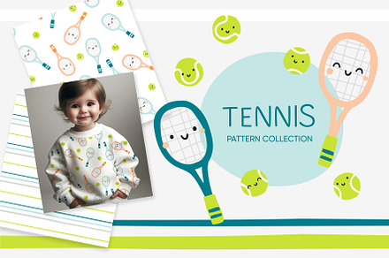 Tennis, a Pattern Graphic by MariaVorontsova