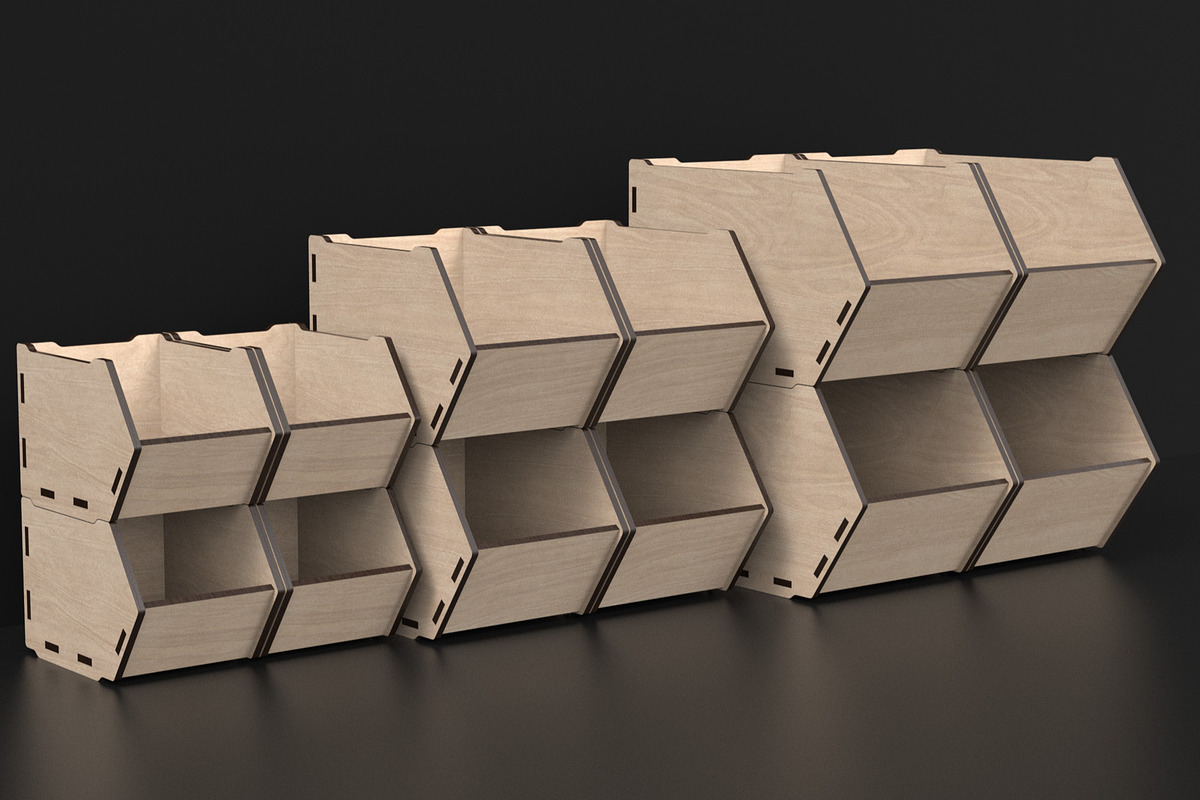 Desk Organizer Stackable Storage Box, an Object Graphic by ThemeXDigital (Photo 3 of 7)