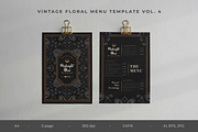 Vintage Floral Menu Vol.4, a Brochure Template by Bewalrus Studio (Thumbnail 1 of 5)