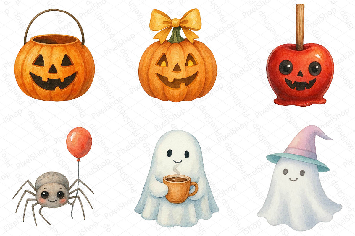 Cute Halloween Clipart, an Illustration by DreamPrint404 (Photo 3 of 3)