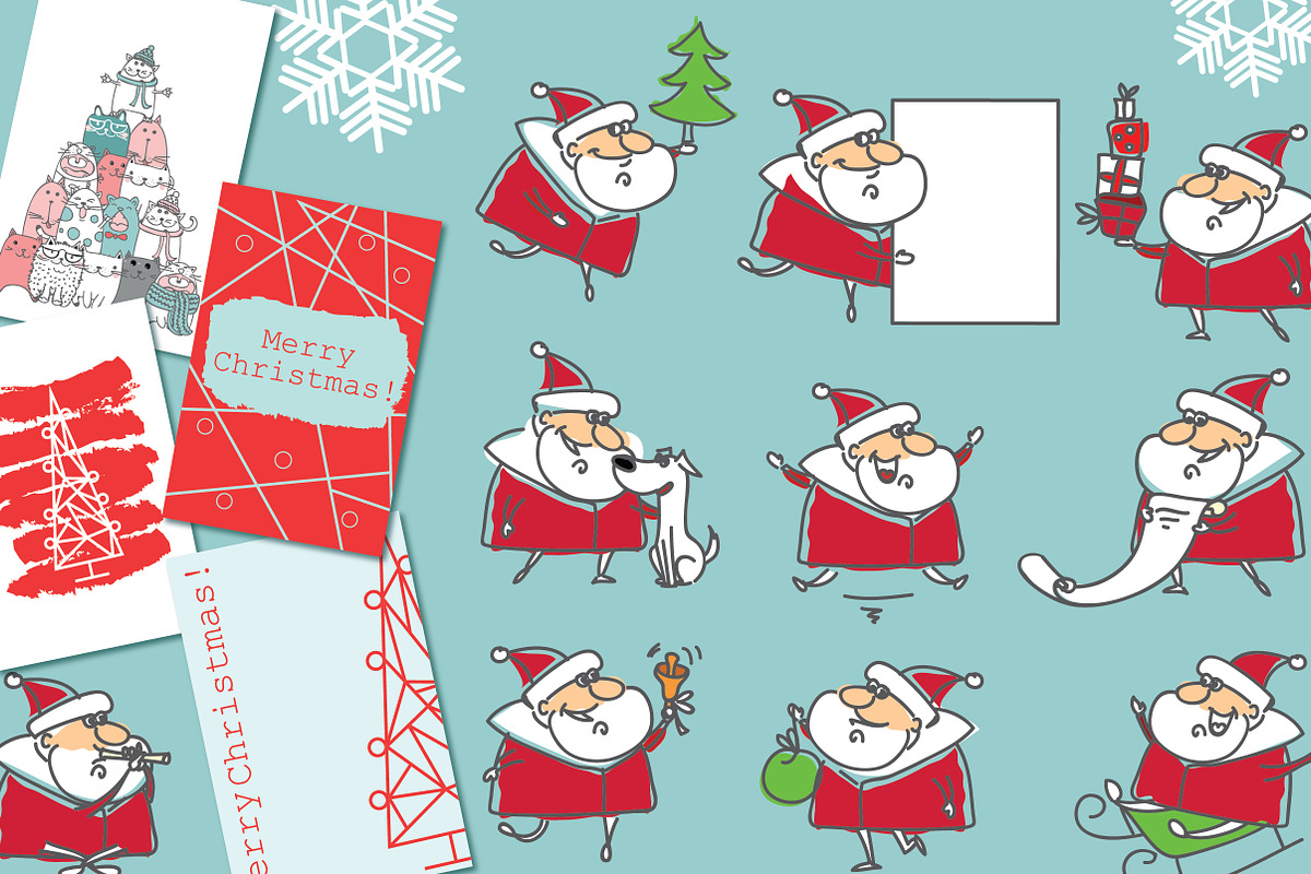 Christmas bundle, a Decorative Illustration by Virinaflora (Photo 3 of 4)