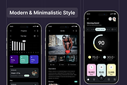 FlexTrack - Fitness App UI Kit, an UI Kit Template by floxui (Thumbnail 3 of 8)