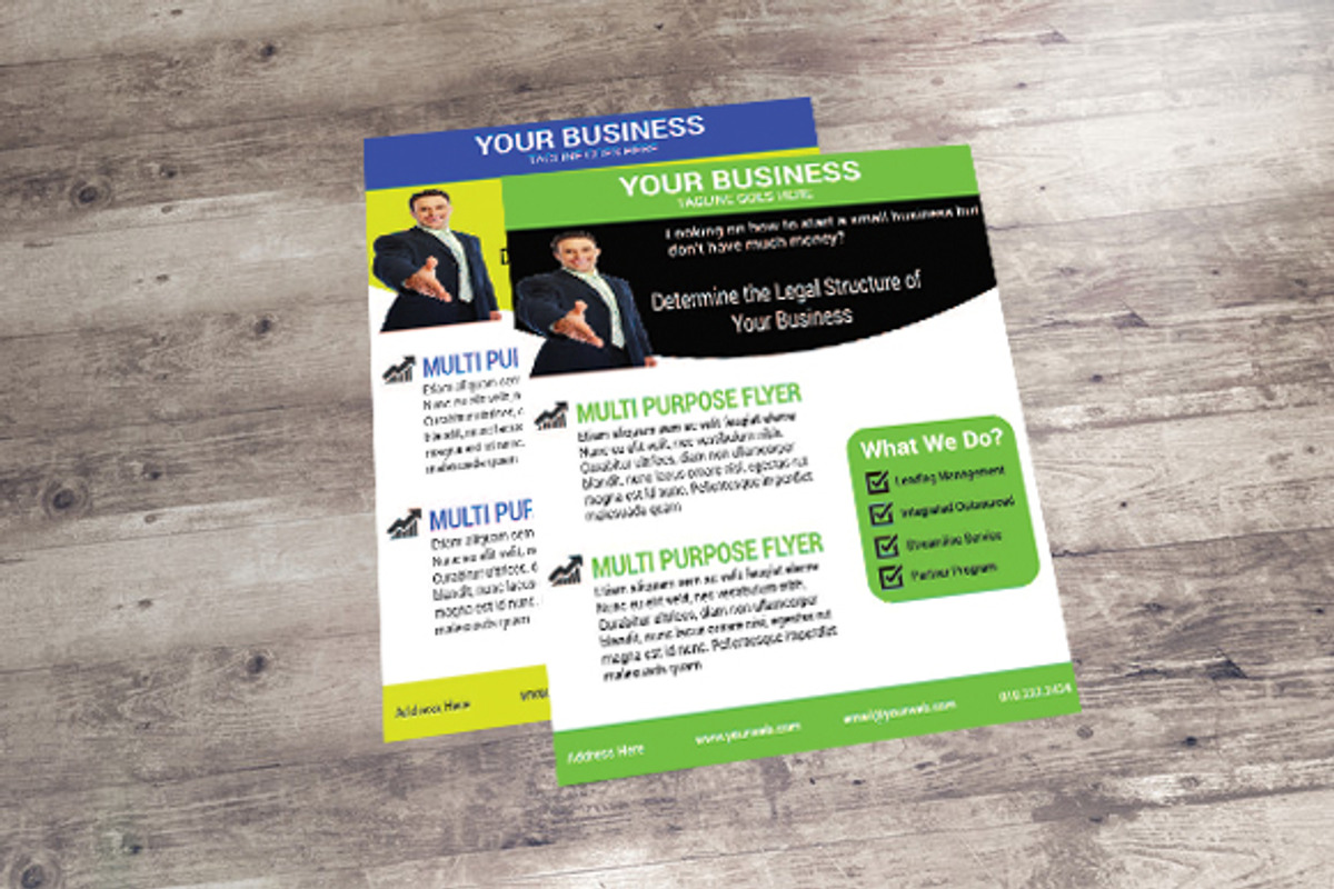 Multi Purpose Flyers, a Flyer Template by erikadesign (Photo 3 of 3)