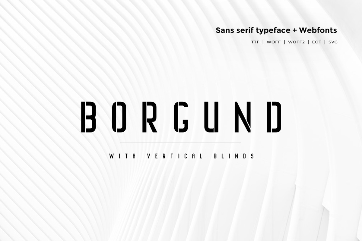 Borgund Blinds - Typeface + Webfonts