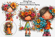 Whimsical Girl And Flower Spring, an Illustration by GatewayDesign (Thumbnail 2 of 3)