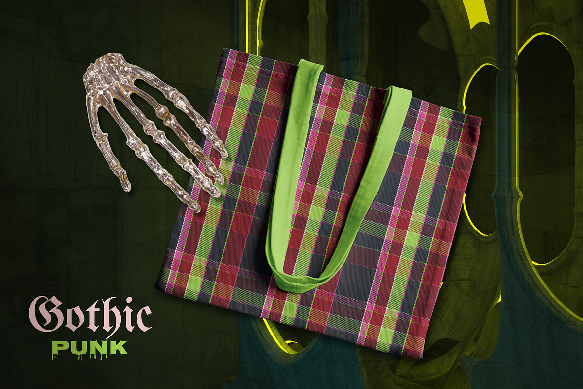 100 Gothic & Punk Tartan Patterns, a Pattern Graphic by IuliiaSavko (Photo 14 of 18)