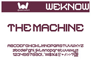 The Machine Font, a Sans Serif Font by weknow (Thumbnail 1 of 8)