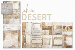 Sahara Desert Collage Paintings