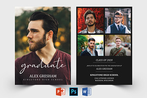 Graduation Announcement Template, a Card Template by Designscozy