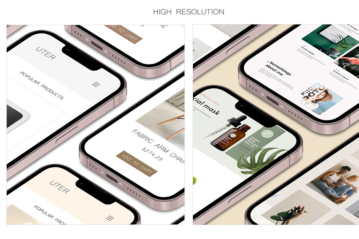ALL 3D iPHONE MOCK-UP BUNDLE VOL-7, an iPhone Mockup by Graphicsworld125 (Photo 7 of 21)