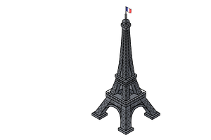 Eiffel Tower - 3D tower landmark, an Object Illustration by Nurlan's shop