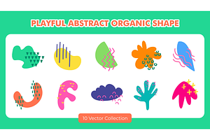 Playful Abstract Organic Shape Set