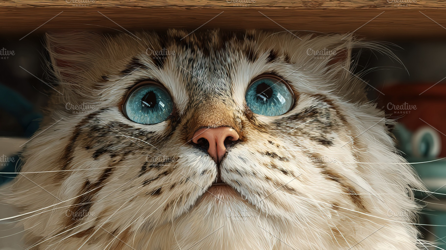 Curious Blue-Eyed Cat Close-Up, an Animal Photo by Ales Munt