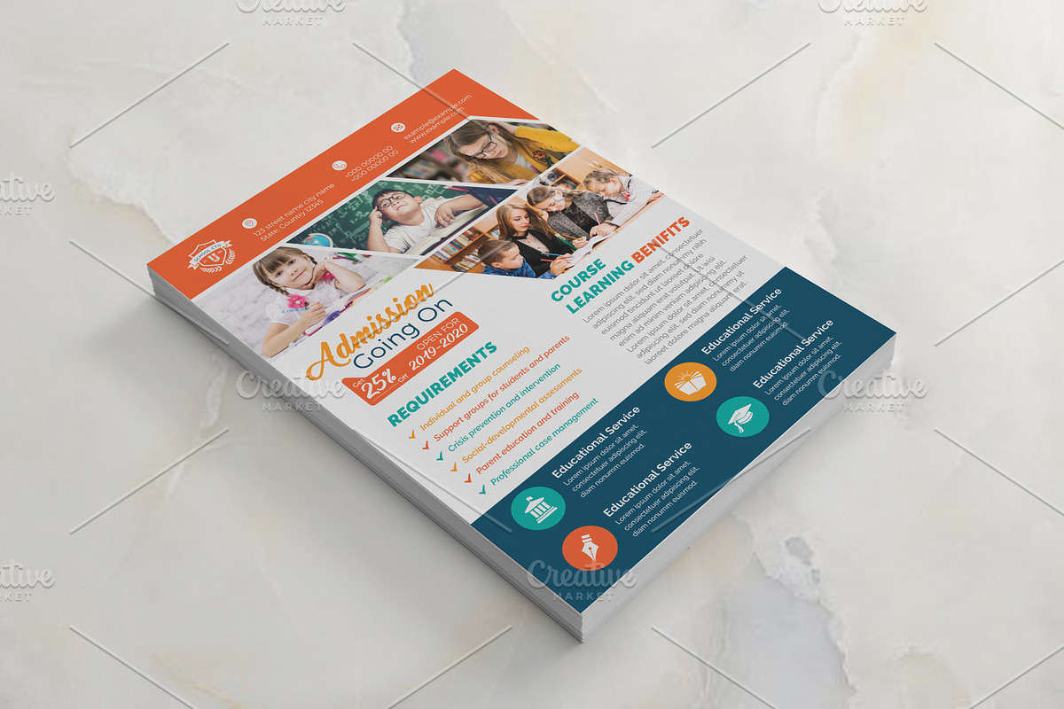 Kids School Flyer, a Flyer Template by Cristal Pioneer (Photo 1 of 3)