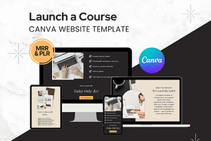 Launch a Course Canva Website, a Landing Page Template by Digital Content Mix