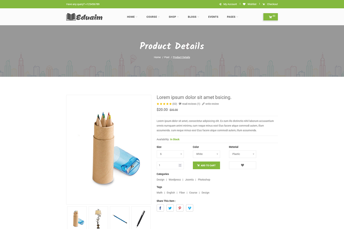 Eduaim Education Bootstrap Template, a Bootstrap Template by techboot (Photo 6 of 6)