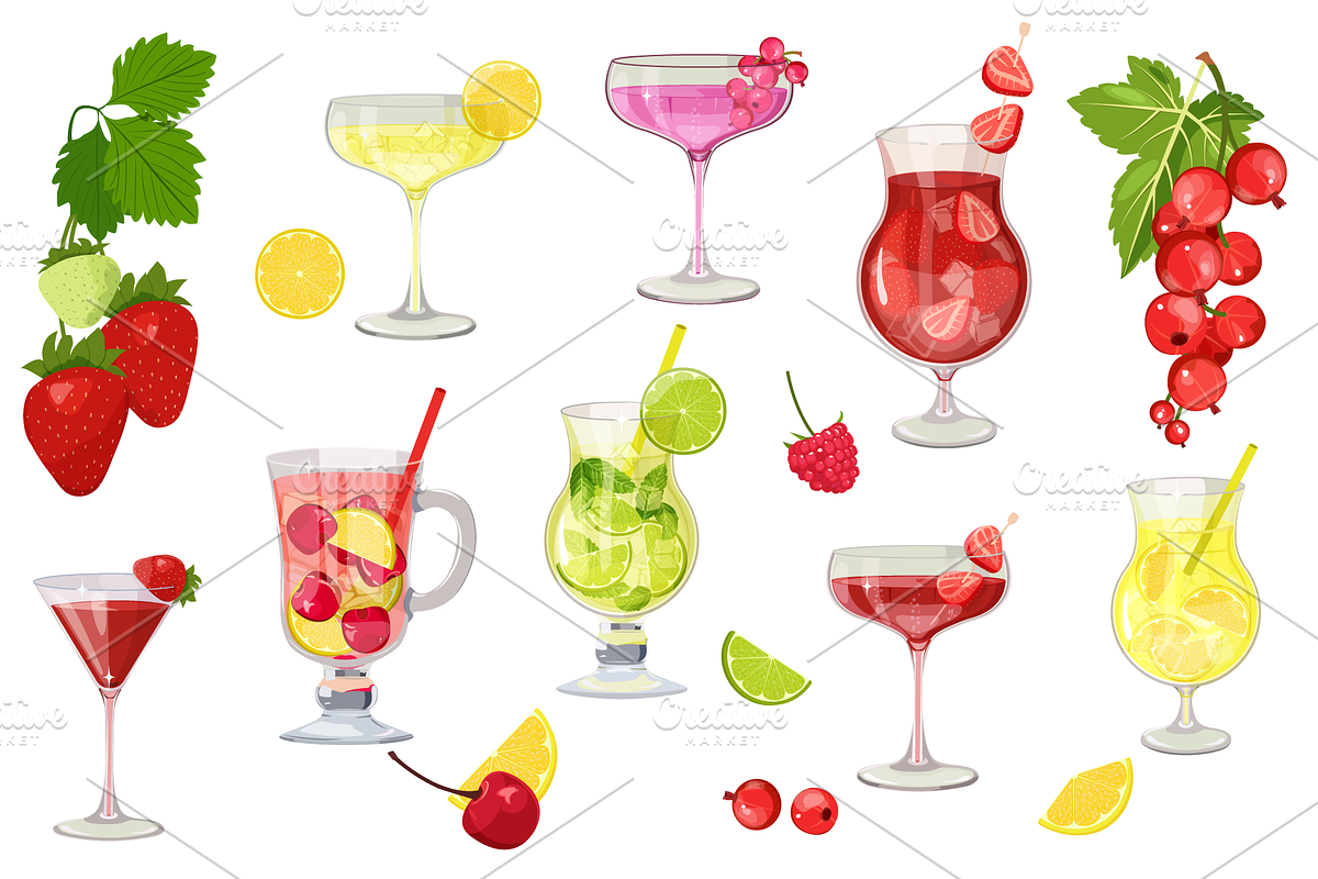 Collection Of Soft Drinks, a Food Illustration by artdemidova (Photo 1 of 8)