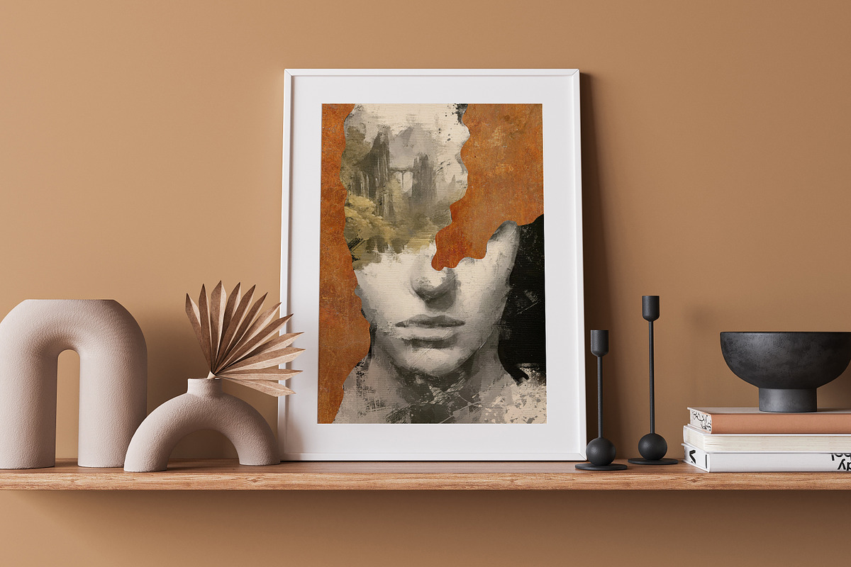modern female portrait prints, a Decorative Illustration by Muzi pear studio (Photo 10 of 10)