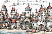 Whimsical Summer Sandcastle Clipart, an Illustration by Black Bird Studio (Thumbnail 1 of 5)