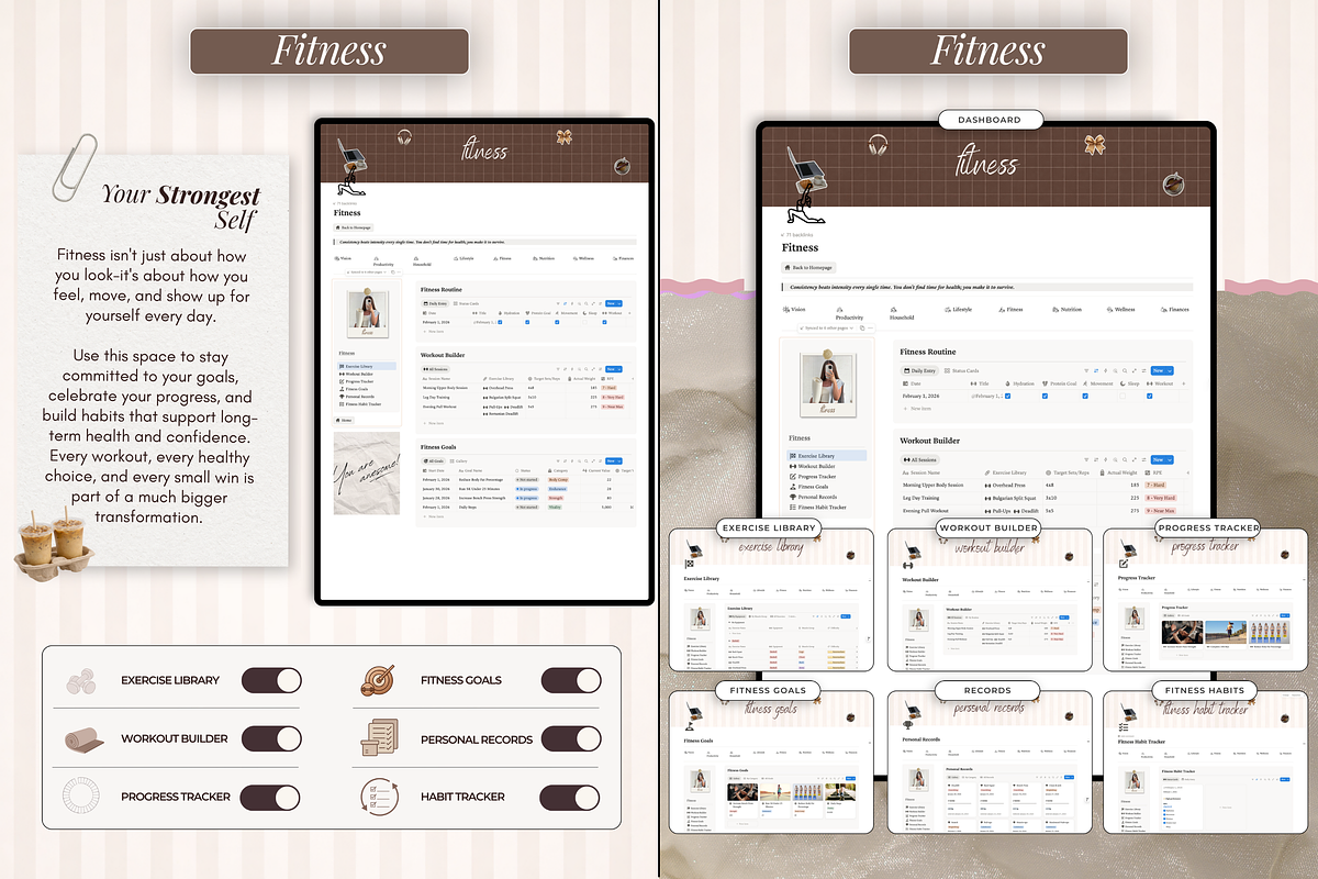 Notion Life Planner, Notion Template, a Branding & Logo Template by The Thrive Society (Photo 7 of 11)