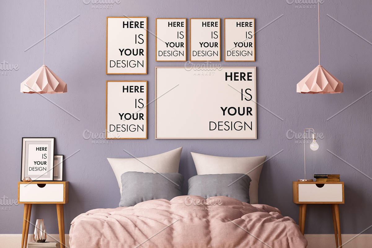 8 group mock-ups of posters, a Print Template by FilL239 (Photo 9 of 10)