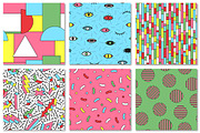 Colorful seamless trendy patterns, a Pattern Graphic by ExpressShop (Thumbnail 1 of 10)