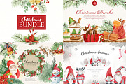 Christmas Watercolor Bundle, a Food Illustration by JuliaBadeeva (Thumbnail 1 of 18)