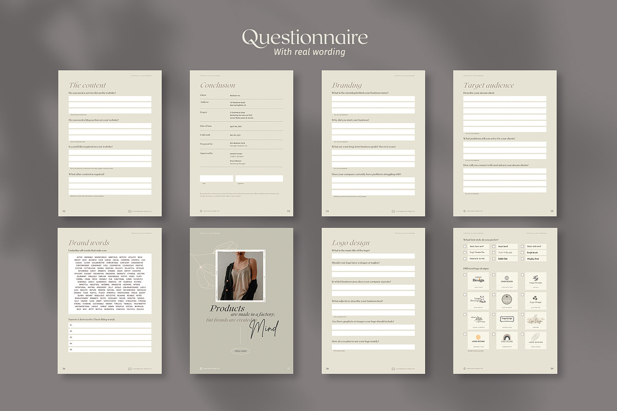 Proposal & Questionnaire for CANVA, a Brochure Template by Imagination Area (Photo 6 of 18)