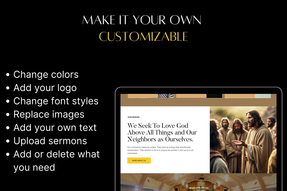 Wix Church Website Template | Custom, a Wix Template by Simple Hyped (Photo 4 of 5)
