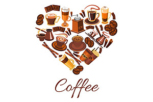 Coffee Heart Label