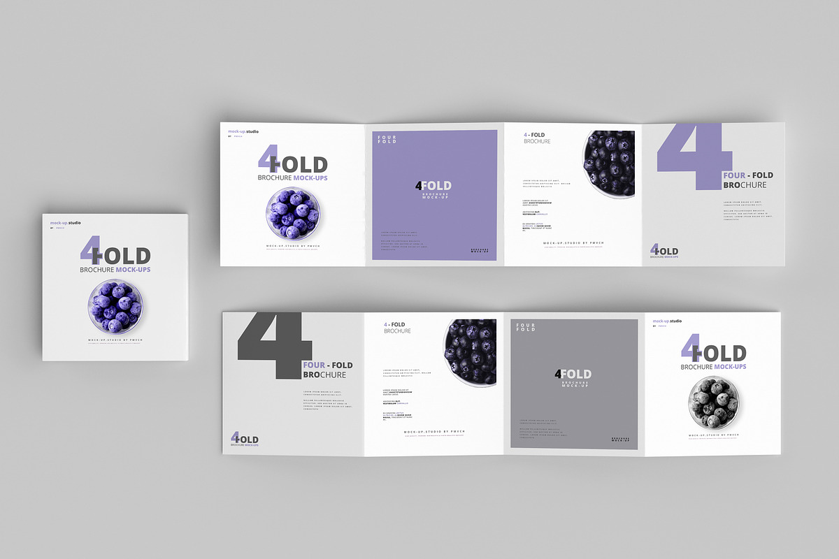 Square Brochure Mockups - Four Fold, a Print Template by pmvch (Photo 5 of 11)