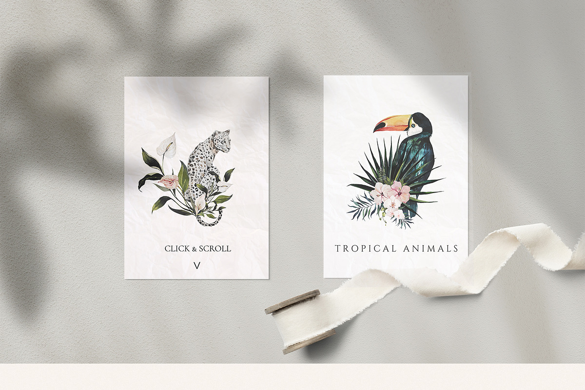 TROPICAL PARADISE-watercolor set, an Object Graphic by Natalia Tugova (Photo 14 of 17)