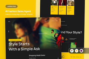 Sinc AI Fashion Sales Agent Landing, a Landing Page Template by twinstd