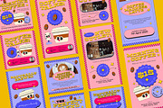 Purple Retro Instagram Pack, a Social Media Template by graphicook (Thumbnail 2 of 6)