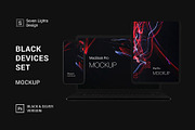 Black Devices Mockup Set, an iPhone Mockup by Seven Lights (Thumbnail 1 of 20)