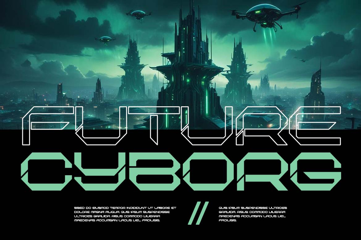 Transonite Futuristic Display Font, a Serif Font by UICreative (Photo 3 of 13)