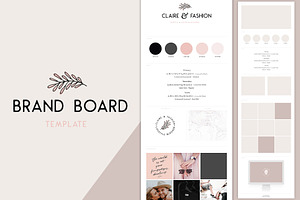 Brand Board Template: Claire&Fashion, a Presentation Template by amber&ink