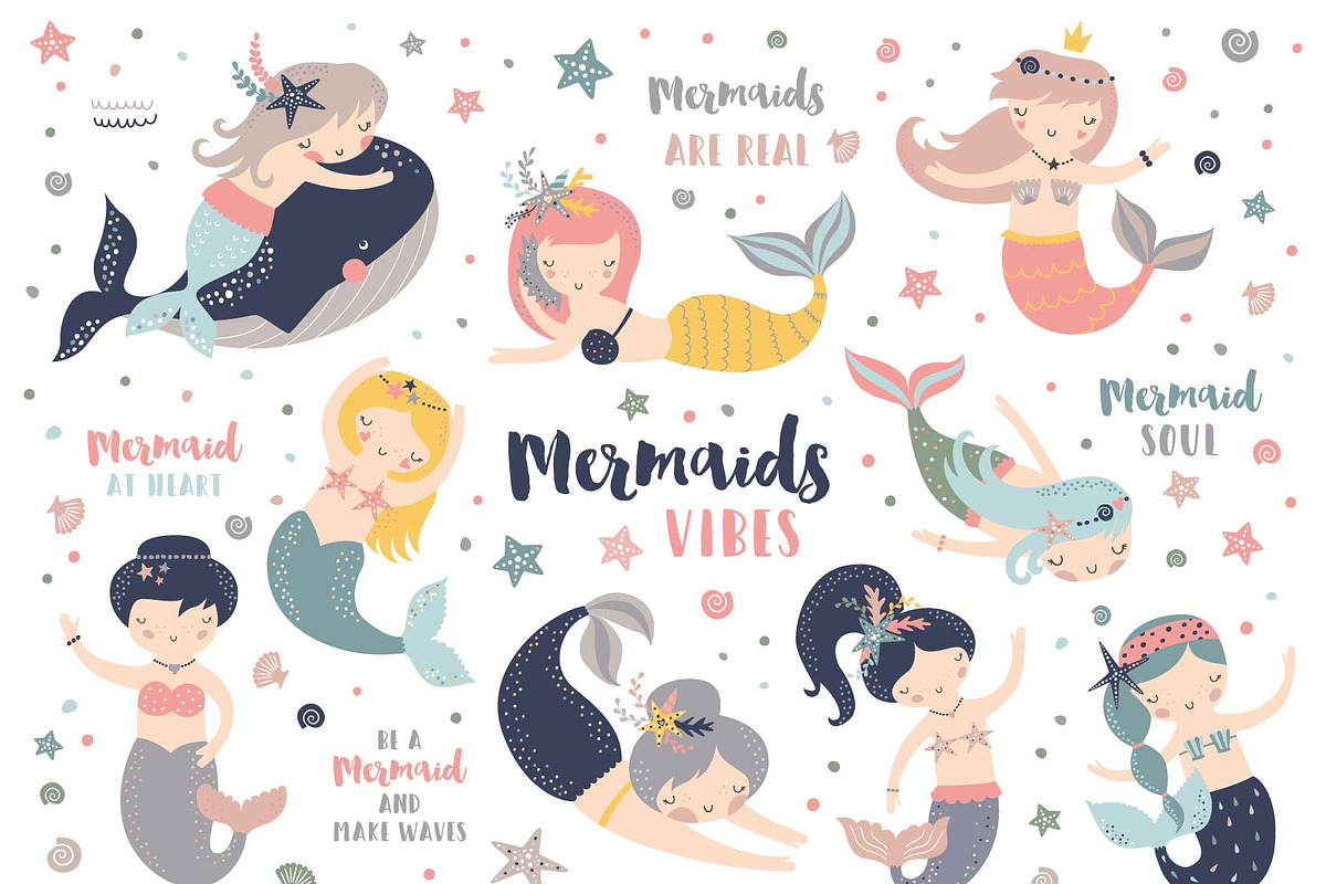 Mermaids vibes, an Animal Illustration by Angelina De Sol (Photo 2 of 9)
