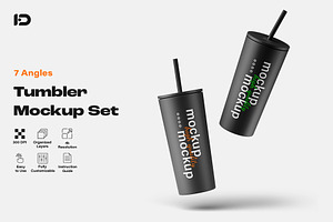 Tumbler Mockup Set, a Cups & Container Mockup by ForgeDesign