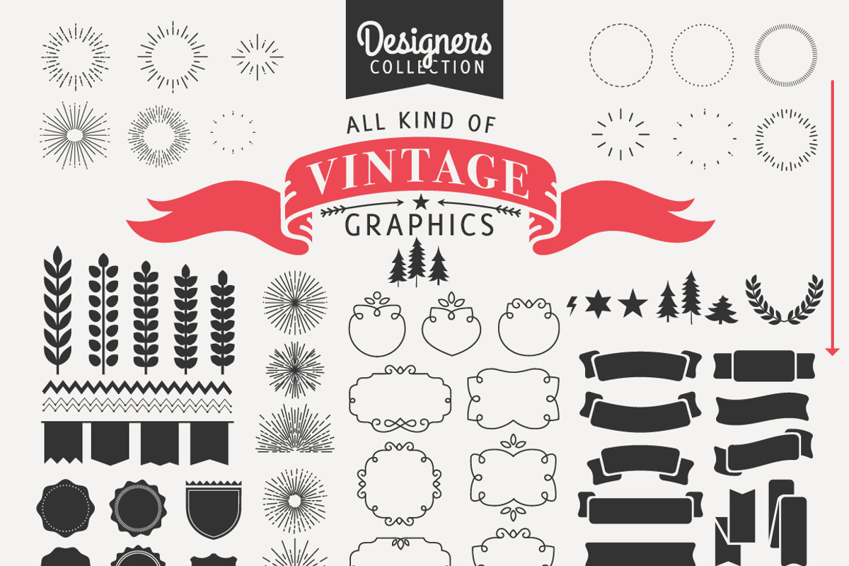 240 Styled Ribbons,Starbursts, Shape, an Education Illustration by VectorBakery (Photo 1 of 3)